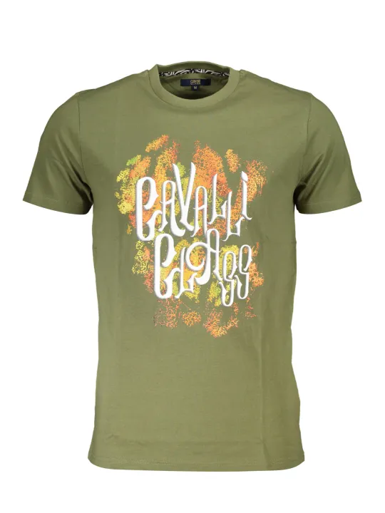 Cavalli Class Herren KURZARM-T-SHIRT Grün | online kaufen