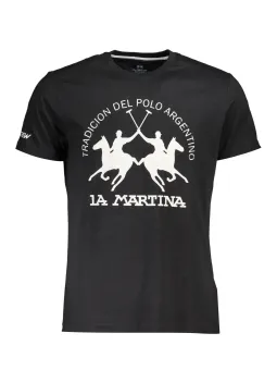 LA MARTINA Herren T-Shirt mieten - Schwarz, Größe M-2XL