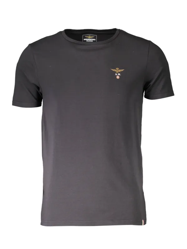 AERONAUTICA MILITARE Herren OUTDOOR-T-SHIRT Schwarz