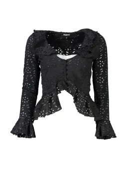 Desigual Damen Hemd Schwarz leihen - Flex-Fashion Verleih