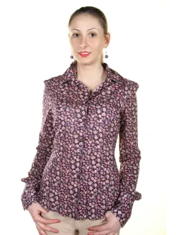 Violettes Damenhemd mieten - HOLIDAY INN Verleih-Shop