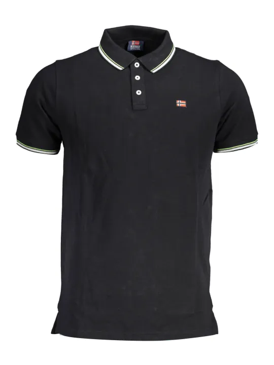NORWAY 1963 Herren Kurzarm-Poloshirt Schwarz | online kaufen