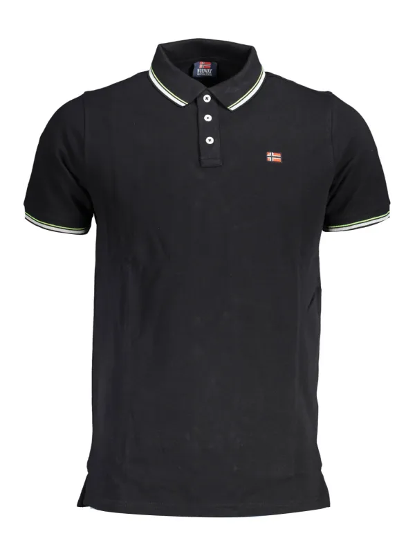 NORWAY 1963 Herren Kurzarm-Poloshirt Schwarz | online kaufen