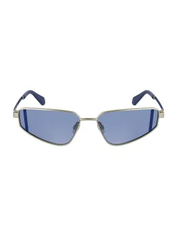 Calvin Klein Damen-Sonnenbrille Silber leihen - Flex-Fashion