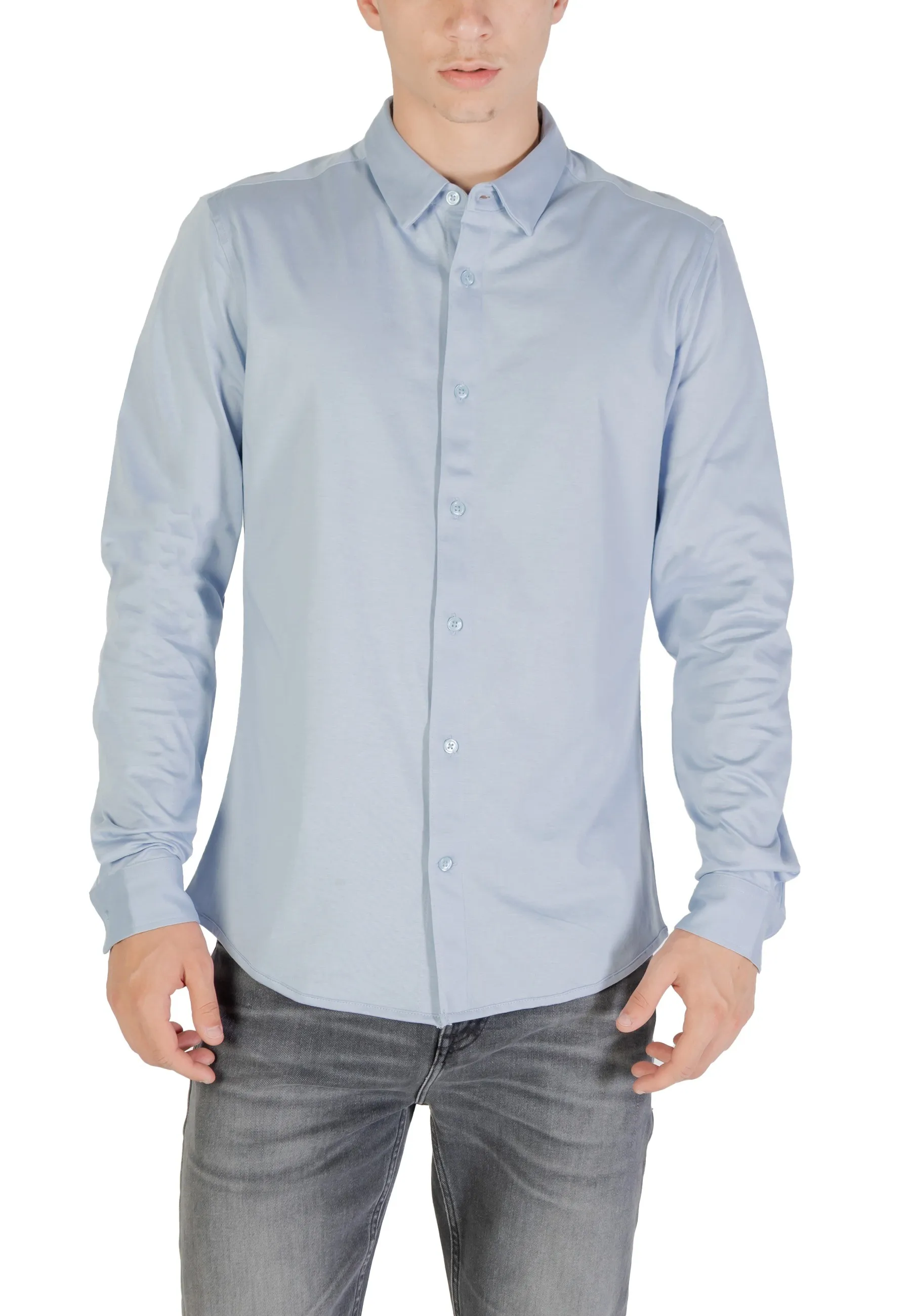 Herren Hemd Azurblau 488232