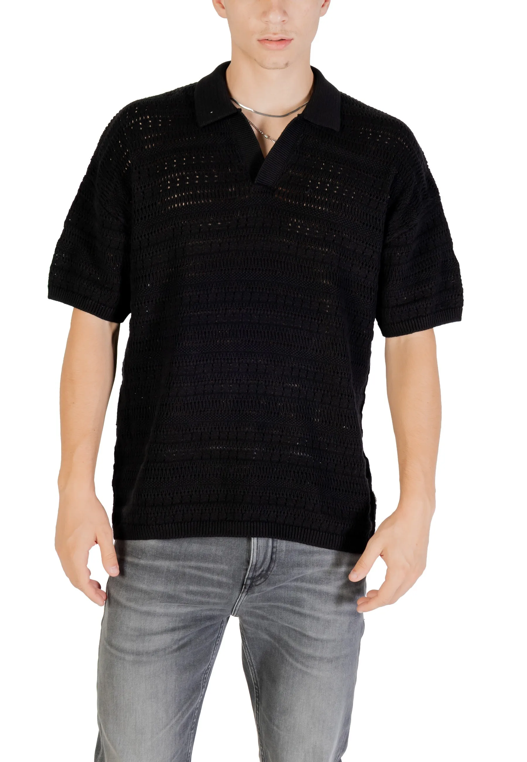 Herren Polo Schwarz 488230