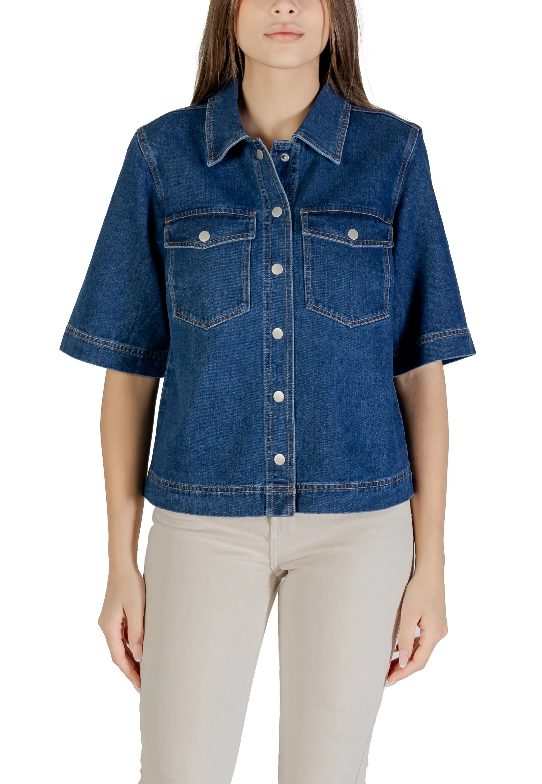Only Hemd Blau 487962