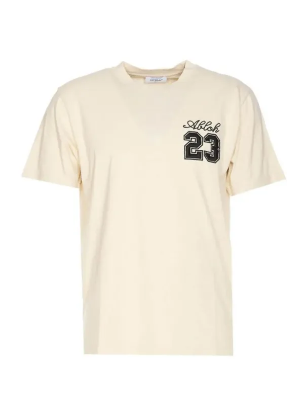 Off-White Herren T-Shirt Beige | online kaufen