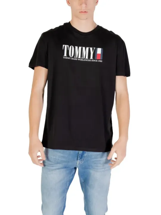 Tommy Hilfiger Jeans Herren T-Shirt Schwarz | online kaufen