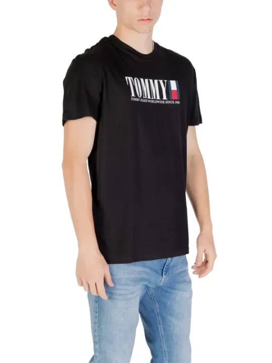 Tommy Hilfiger Jeans Herren T-Shirt Schwarz | online kaufen