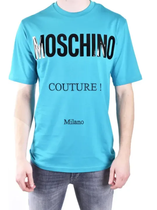 Moschino Herren T-Shirt Azurblau | online kaufen