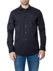 Dunkelgraues Tommy Hilfiger Hemd mit Knopfleiste