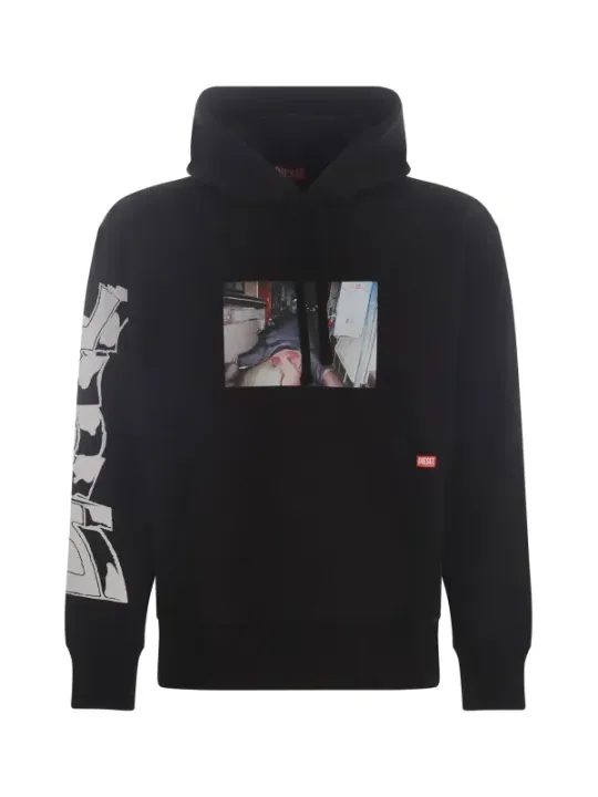 Diesel Herren Fleece Schwarz | online kaufen