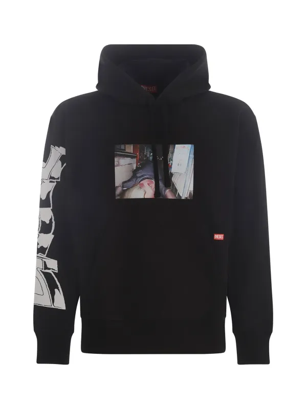 Diesel Herren Fleece Schwarz | online kaufen