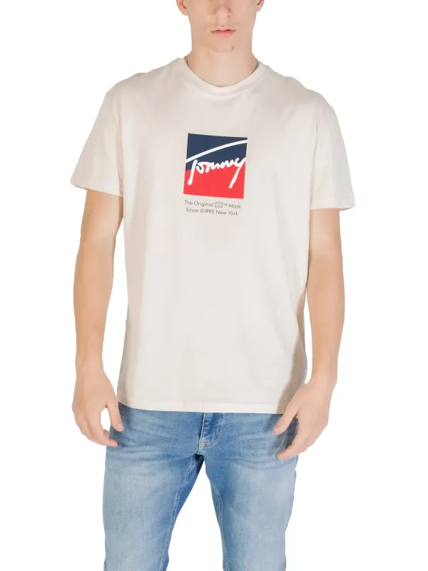 Tommy Hilfiger Jeans Herren T-Shirt Beige | online kaufen