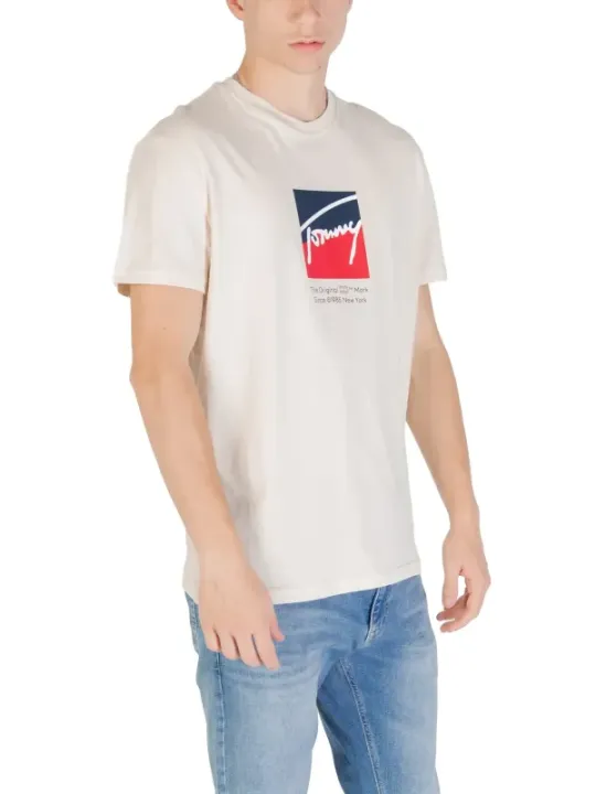 Tommy Hilfiger Jeans Herren T-Shirt Beige | online kaufen