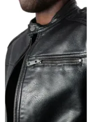 Schwarze Jack & Jones Lederjacke