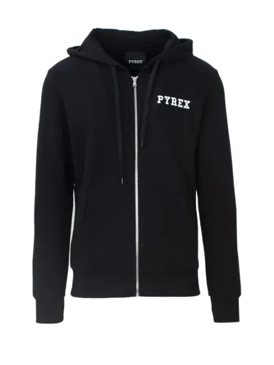 Dunkler Kapuzenpullover mit Reißverschluss