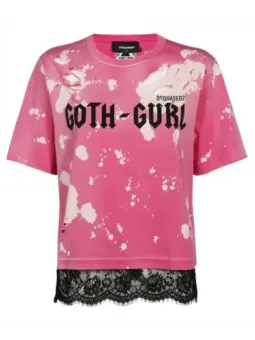 Miete Dsquared2 T-Shirt Rosa für Erwachsene - Flex-Fashion