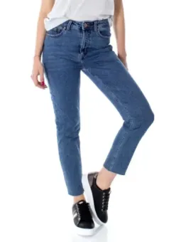 Blaue Damen Straight Leg Jeans