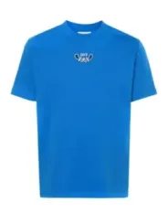 Off-White Herren T-Shirt Azurblau | online kaufen