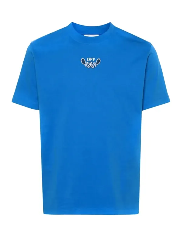 Off-White Herren T-Shirt Azurblau | online kaufen