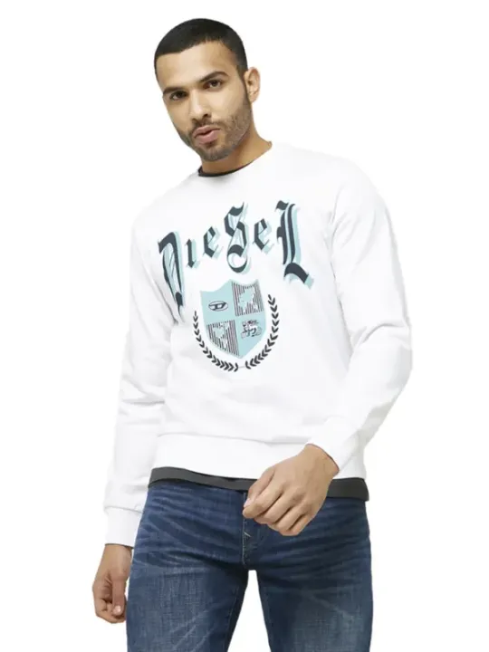 Diesel Herren Fleece Weiß | online kaufen