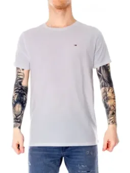 Weißes Tommy Hilfiger Rundhals-T-Shirt