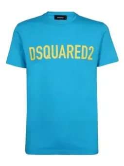 Miete Dsquared2 Herren T-Shirt Azurblau XL im Flex-Fashion Verleih