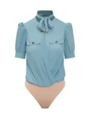 Elisabetta Franchi Bluse Azurblau | online kaufen
