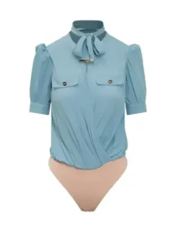 Elisabetta Franchi Bluse Azurblau | online kaufen