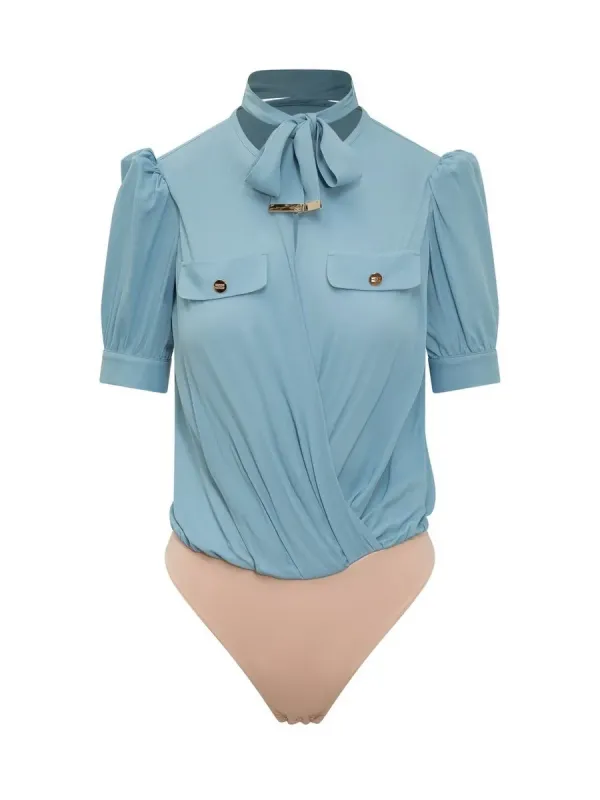 Elisabetta Franchi Bluse Azurblau | online kaufen