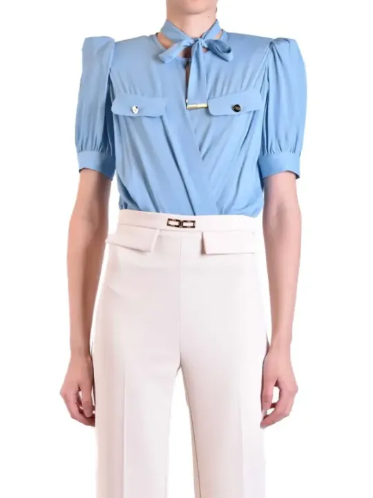 Elisabetta Franchi Bluse Azurblau | online kaufen