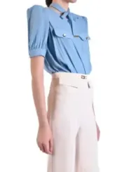 Elisabetta Franchi Bluse Azurblau | online kaufen