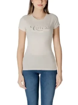 Guess Logo Beige Damen T-Shirt