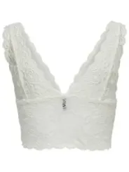 Weiße Spitzen-Bralette von Only