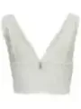 Weiße Spitzen-Bralette von Only