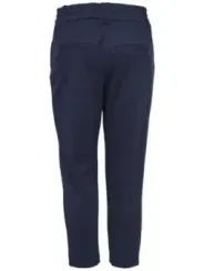 Marineblaue, knöchelhohe Damen-Schlaghose