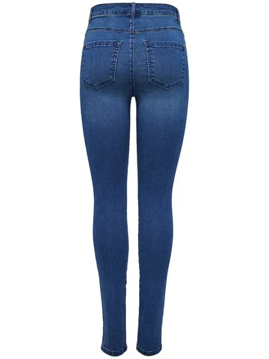 Blaue Jeans mit hoher Taille