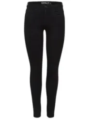 Schwarze Damen Leggings Jeans hochtailliert