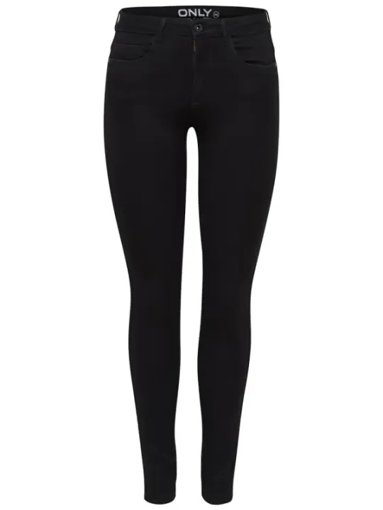 Schwarze Damen Leggings Jeans hochtailliert