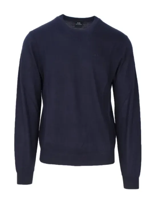 Armani Exchange blauer Crewneck Pullover