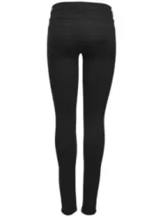 Schwarze Skinny Jeans mit Gürtel