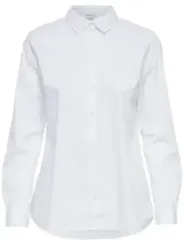 Weiße Damenbluse mit Knopfleiste