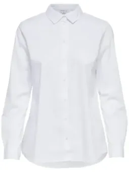 Weiße Damenbluse mit Knopfleiste