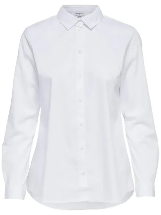 Weiße Baumwollbluse mit Knopfleiste