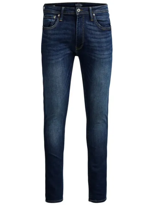 Dunkle Skinny Jeans im Used-Look