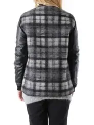 Gepunktete Wolljacke mit Sport-Optik