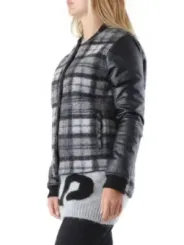 Gepolsterte Bomberjacke aus Karomuster
