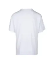 Weißes eng anliegendes T-Shirt Rückseite